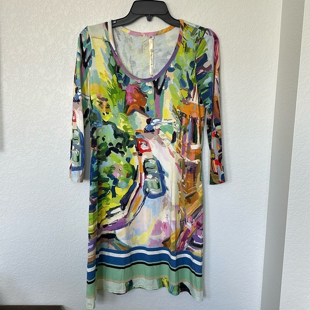 Uncle Frank Colorful Abstract Print Dress XS